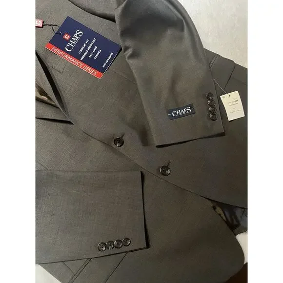 New Chaps Performance 44R Light Brown Nealhead Blazer Jacket Stretch Comfort - Picture 5 of 14